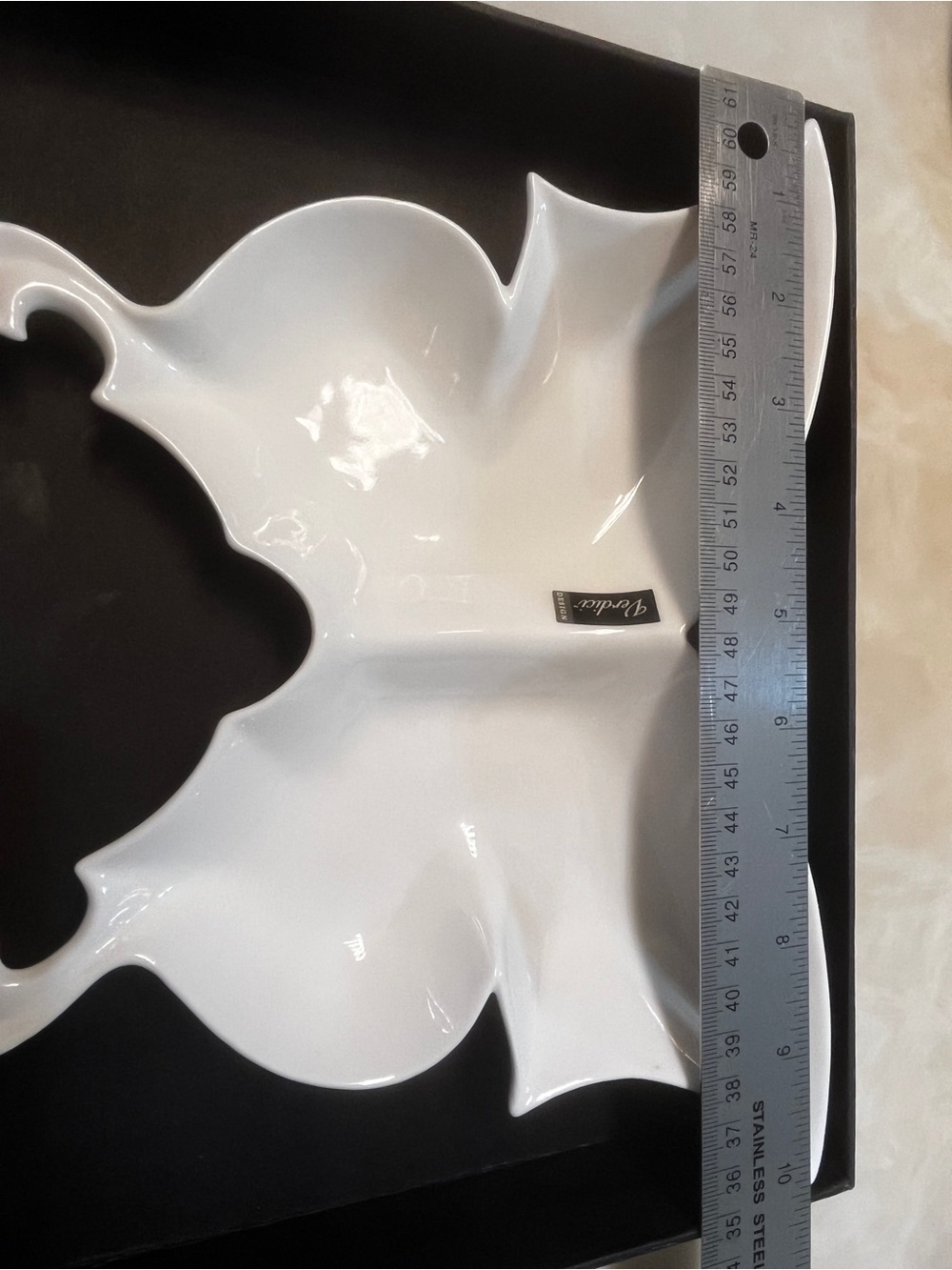 Verdici Design Porcelain Serving Platter w/ 2 compartments - Picture 13 of 14